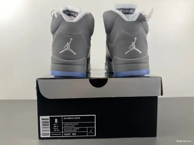 One Kick Grey 5 Wolf 136027-005 Jordan Retro Air 0701